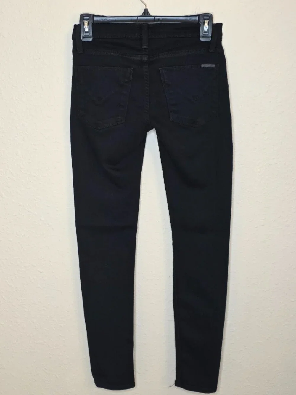 Hudson Nico Midrise Super Skinny Black Jeans, Size 25